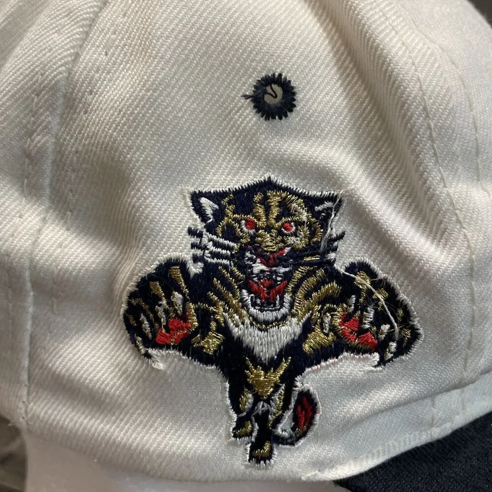 Vintage 90s Sports Specialties Florida Panthers Snapback White Navy Blue